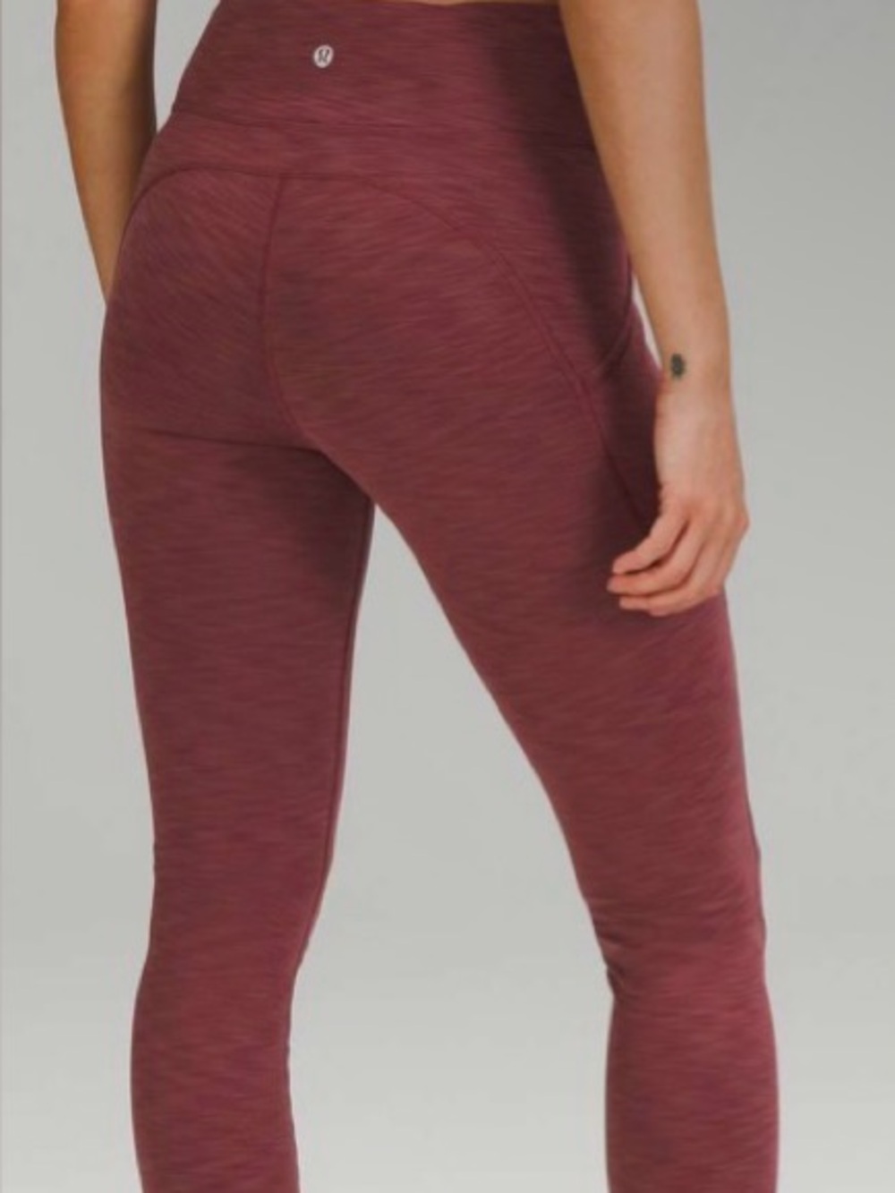 Invigorate High-Rise Legging Heathered Mulled Wine Size 4